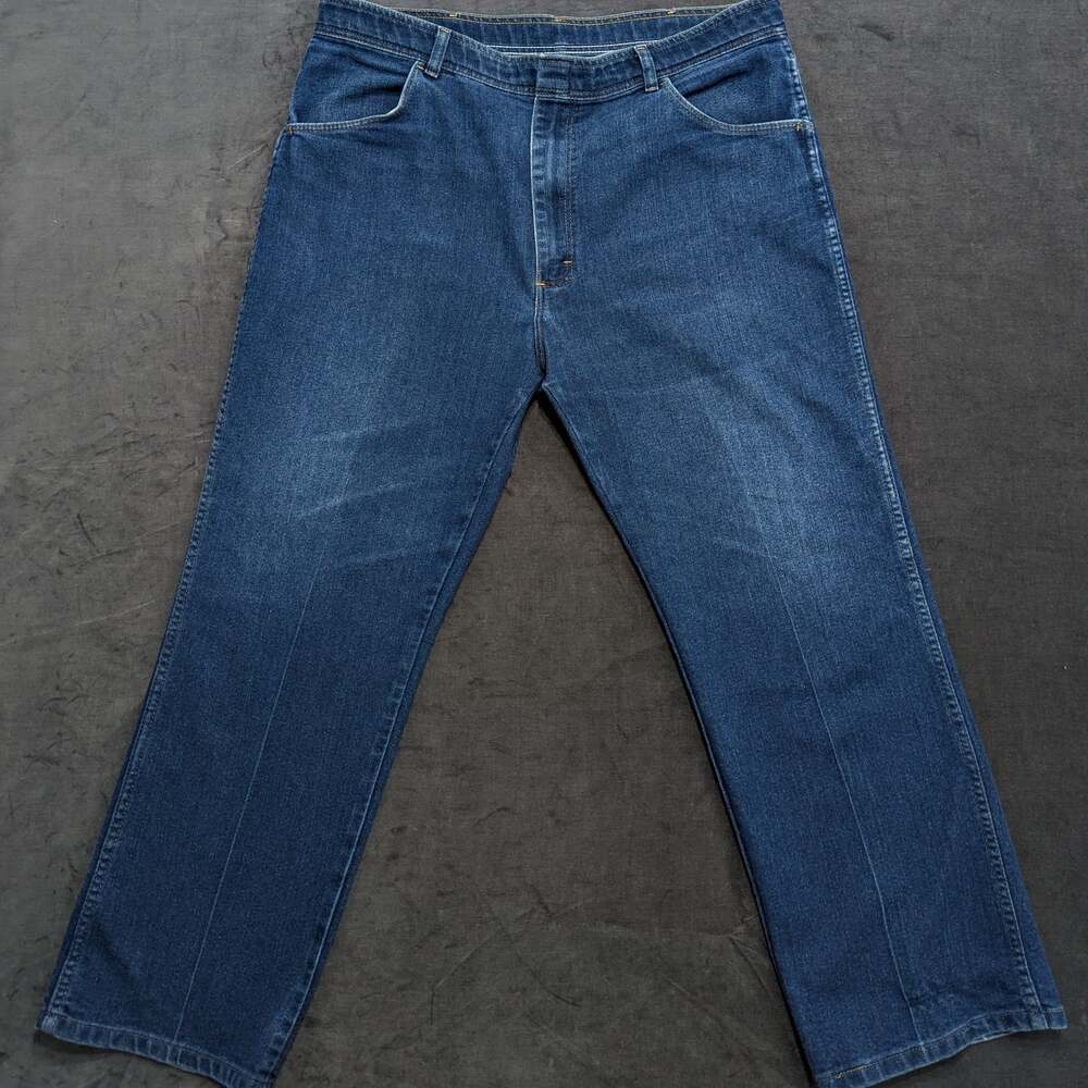 Wrangler Classic Regular Fit Jeans Men's 40x29 Blue Denim